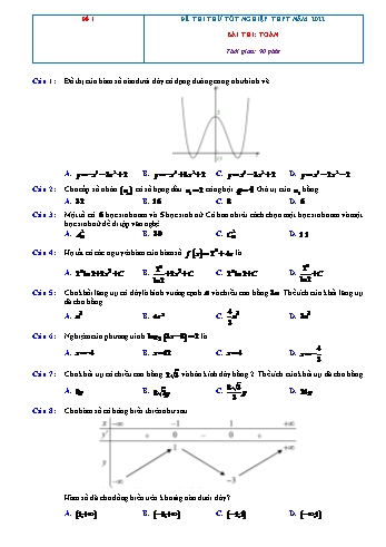 5 Đề thi thử Tốt nghiệp THPT môn Toán - Năm học 2022-2023 (Có lời giải)