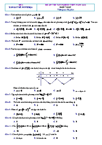 Đề ôn thi Tốt nghiệp THPT môn Toán (Bám sát đề minh họa) - Đề 2 - Năm học 2022-2023 (Có đáp án)