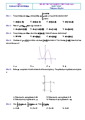 Đề ôn thi Tốt nghiệp THPT môn Toán (Bám sát đề minh họa) - Đề 6 - Năm học 2022-2023 (Có đáp án)