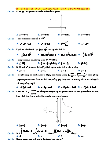 Đề thi thử THPT Quốc gia môn Toán phát triển từ đề minh họa - Đề 2 - Năm học 2023-2024 (Có lời giải)